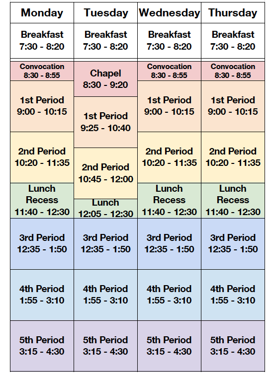 HS Bell Schedule